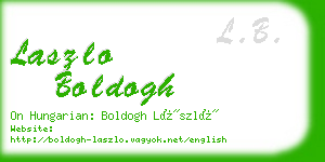 laszlo boldogh business card